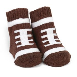 Prepare your little quarterback for game day with these football socks. Pairs beautifully with the Touchdown snuggler for the ultimate game day gear.