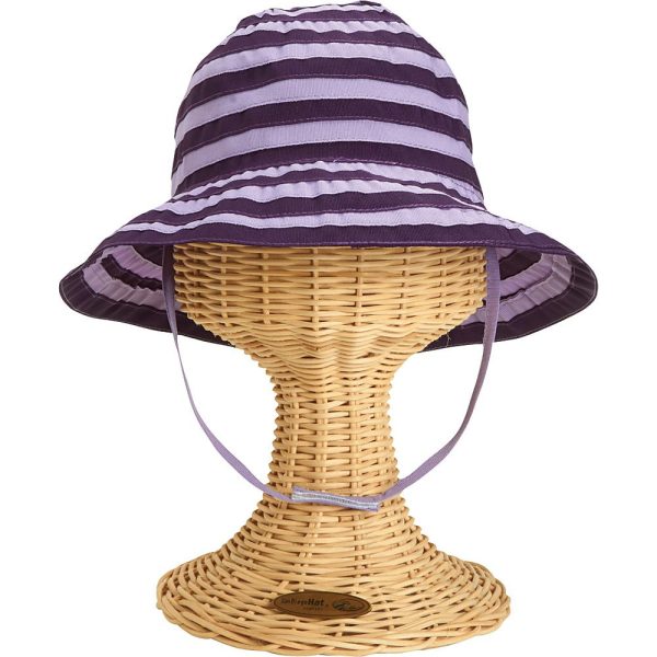 Whether you are going to the beach or to the park, your child's head will be protected by this polyester blend sun hat with chin strap.