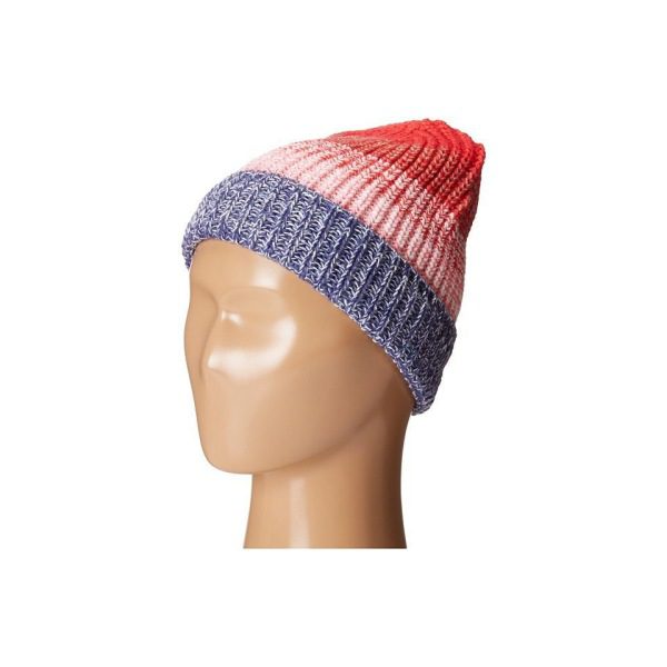 Knit beanie with classic fit. ; Gradient stripe pattern. ; Folded cuff. ; 100% acrylic. ;