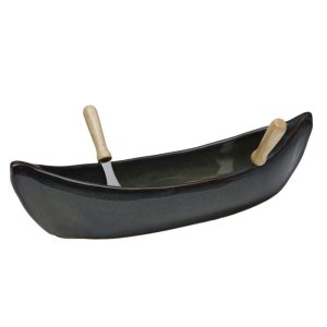 Sage Canoe Dip Pot
