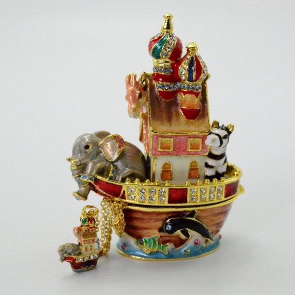 Noah's Ark Jewelry Box With Necklace