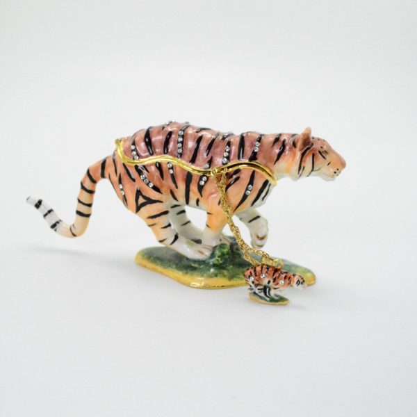 Gallant Tiger Jewelry Box with Necklace