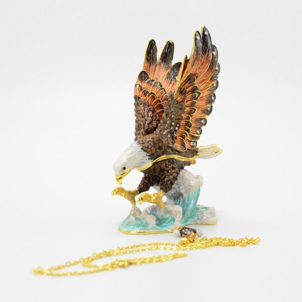 Majestic Eagle Jewelry Box with Necklace