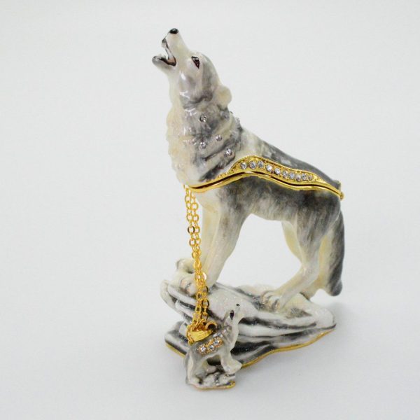 Moonlighting Wolf Jewelry Box with Necklace