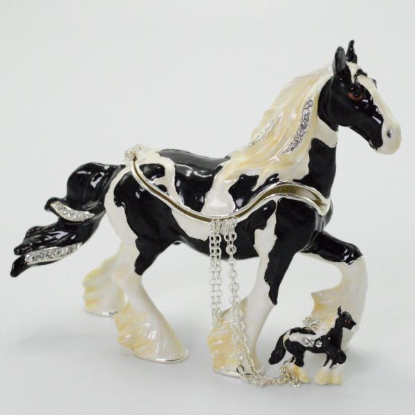 Vanner Horse Jewelry Box with Necklace