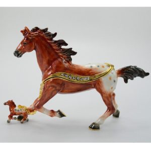 Appaloosa Horse Jewelry Box with Necklace