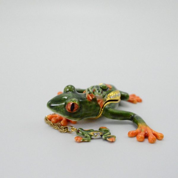 Ever Ready Tree Frog Jewelry Box with Necklace