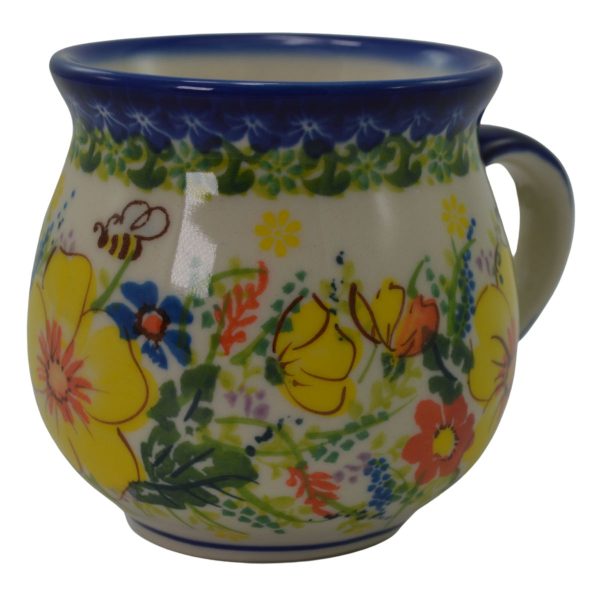 Yellow Butterflies and Flowers Bubble Mug