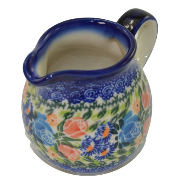 Roses and Blue Flowers Creamer