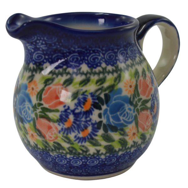 Roses and Blue Flowers Creamer