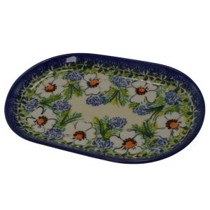 Oval Platter With Daisy Flowers