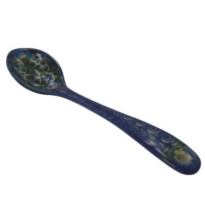 Big Dark Blue Spoon with Leaves