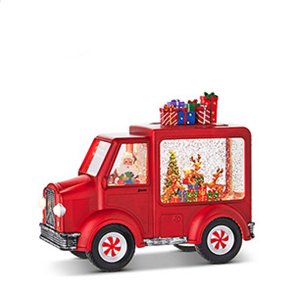 Santa and Reindeer Musical Lighted Water Truck